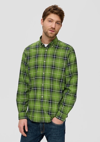 s.Oliver Regular fit Button Up Shirt in Green: front