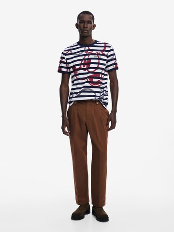 Desigual Shirt 'Striped Mickey Mouse' in Weiß