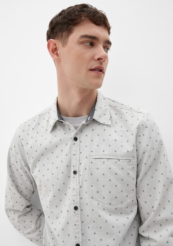 QS Slim fit Button Up Shirt in White
