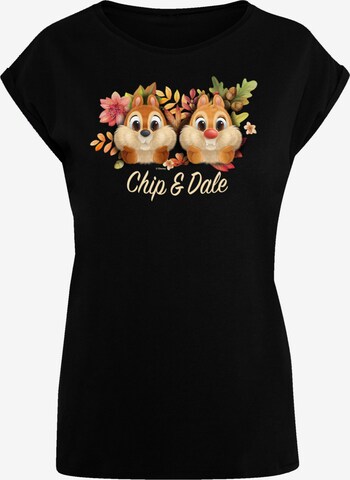 F4NT4STIC Shirt 'Disney Chip und Chap Duo' in Zwart: voorkant