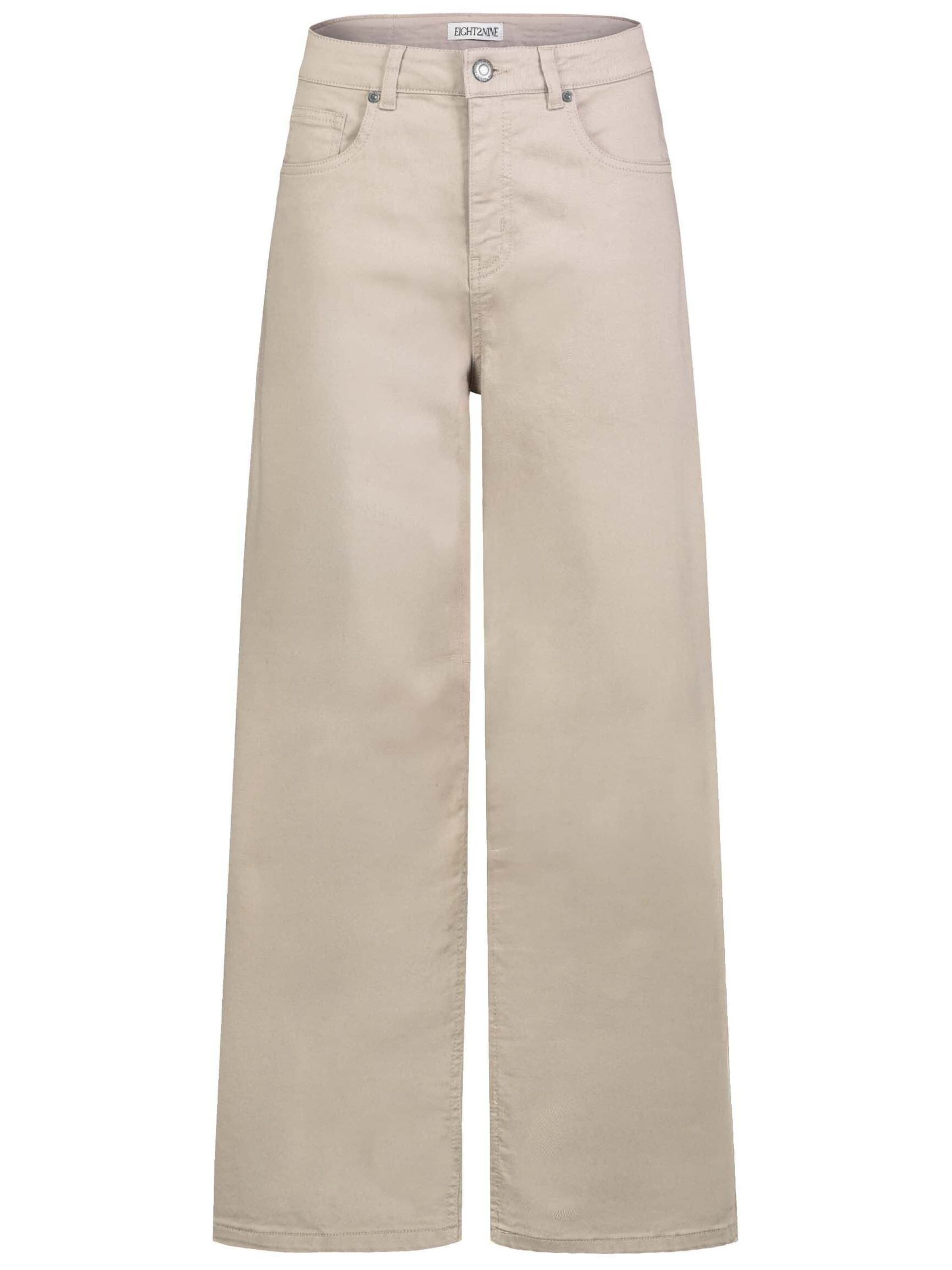 Eight2Nine Wide leg Jeans in Beige: front