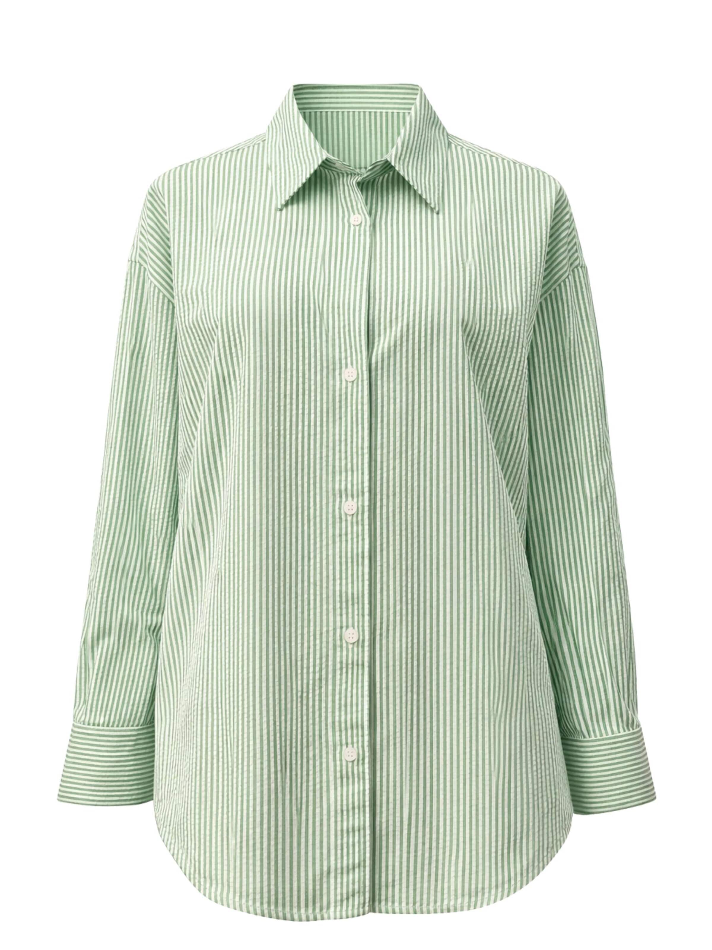 MC2 Saint Barth Blouse in Groen: voorkant