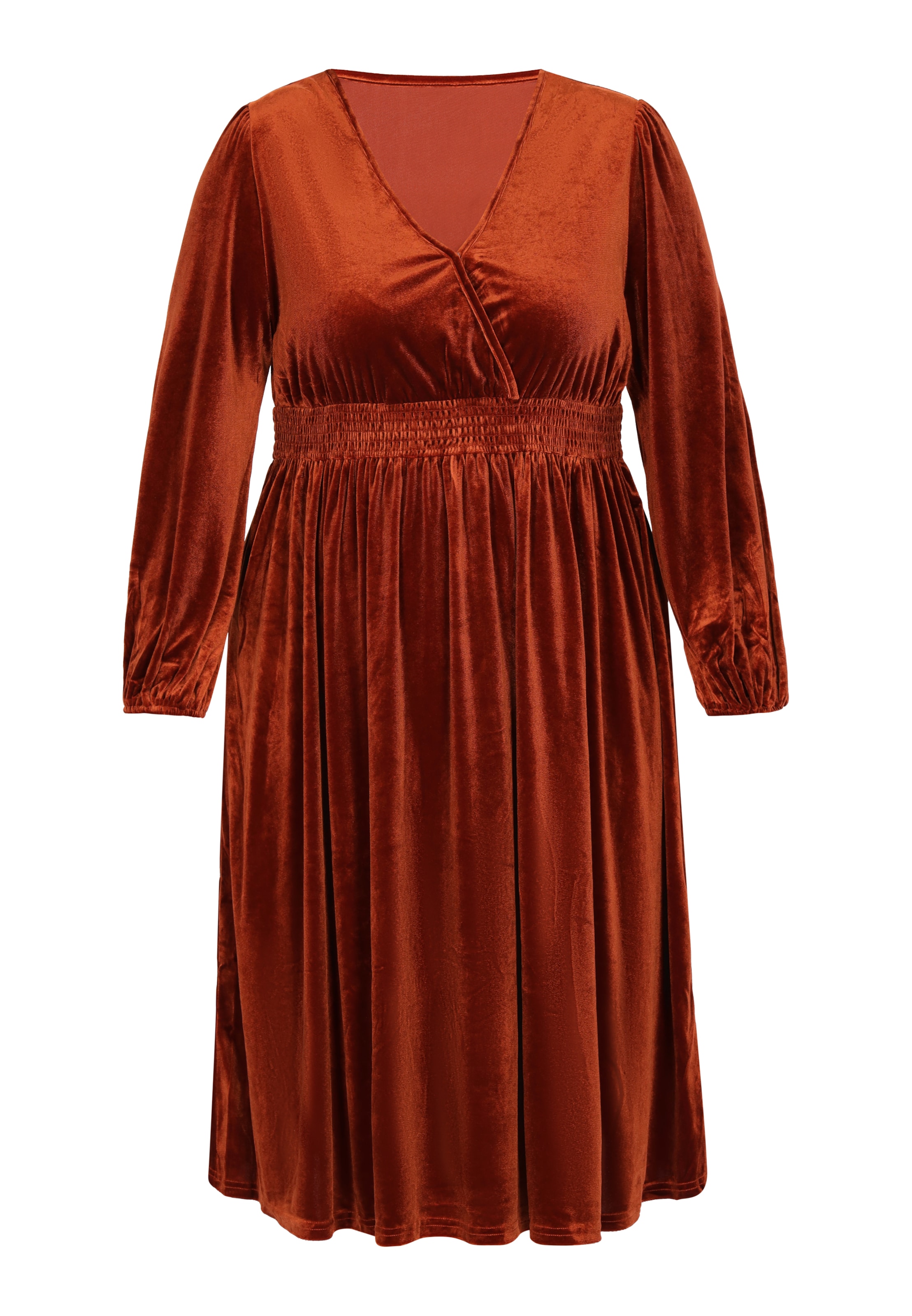 NAEMI - Vestido em castanho: frente