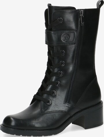 CAPRICE Lace-Up Ankle Boots in Black: front