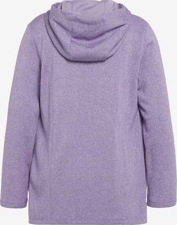 Ulla Popken Zip-Up Hoodie in Purple