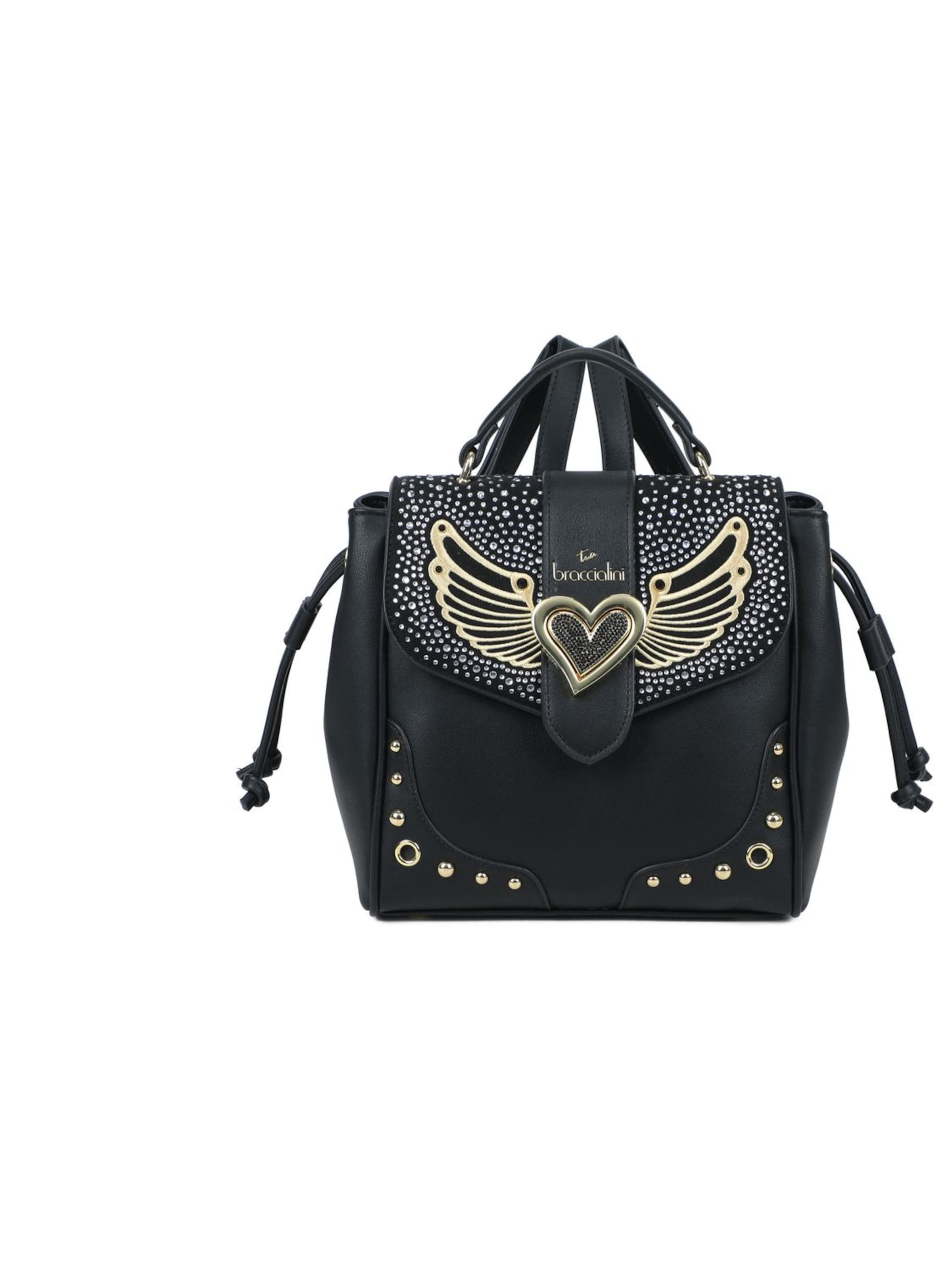 Braccialini Rucksack 'Rock'‌‌‌‌‌‌‌‌‌‌ in Schwarz: Vorderseite