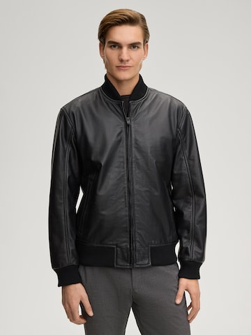 JOOP! Jeans Lederjacke 'Akil' in Schwarz: Vorderseite