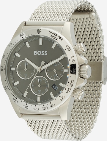 BOSS Black Analoog horloge 'HERO' in Zilver: voorkant