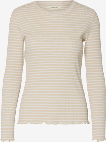 SELECTED FEMME Majica 'SLFELLEN' | bež barva: sprednja stran