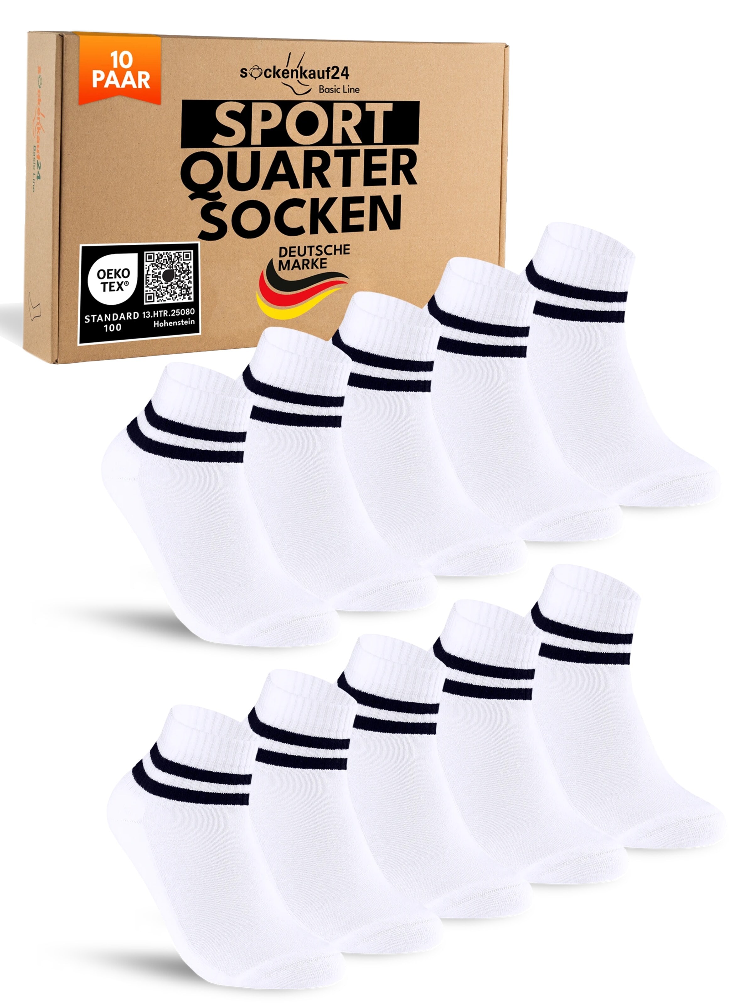 sockenkauf24 Athletic Socks in White: front