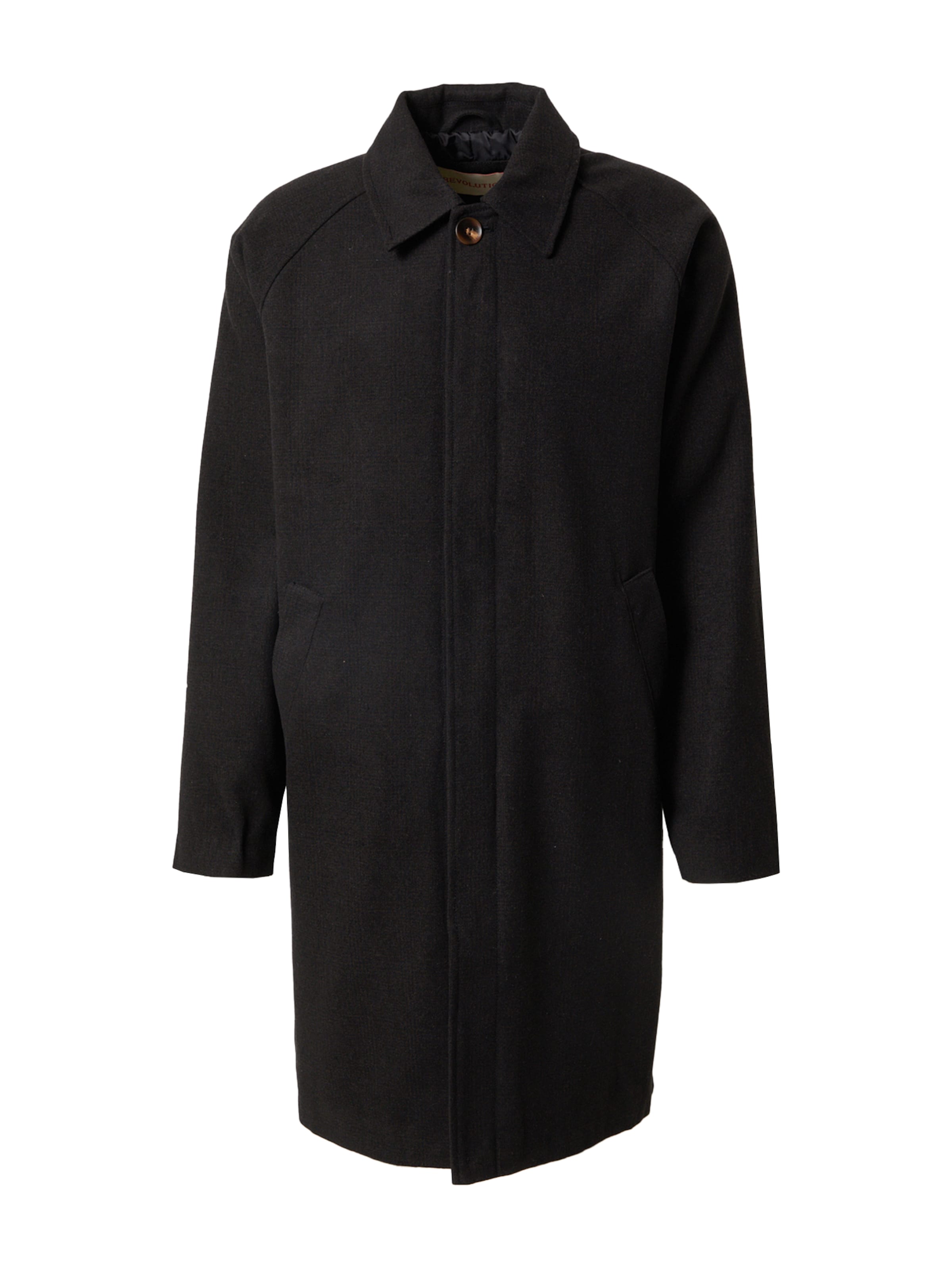 Revolution Ανοιξιάτικο και φθινοπωρινό παλτό σε μαύρο: μπροστά