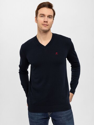 Daniel Hills - Jersey en azul: frente