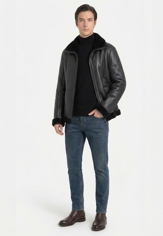 Valcuer 1887 Lederjacke 'Peter VC' in Schwarz