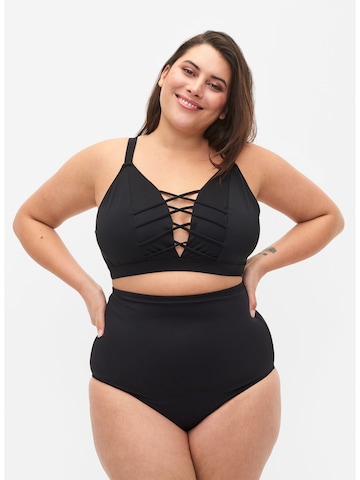 Swim by Zizzi - Braga de bikini 'SBASIC' en negro: frente