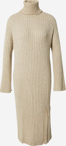 VILA Knitted dress in Beige: front