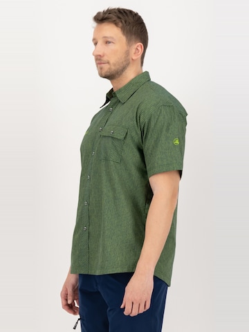 Coupe regular Chemise 'Outdoorhemd Copper Herren Kurzarmhemd kariert große Größen' deproc en vert