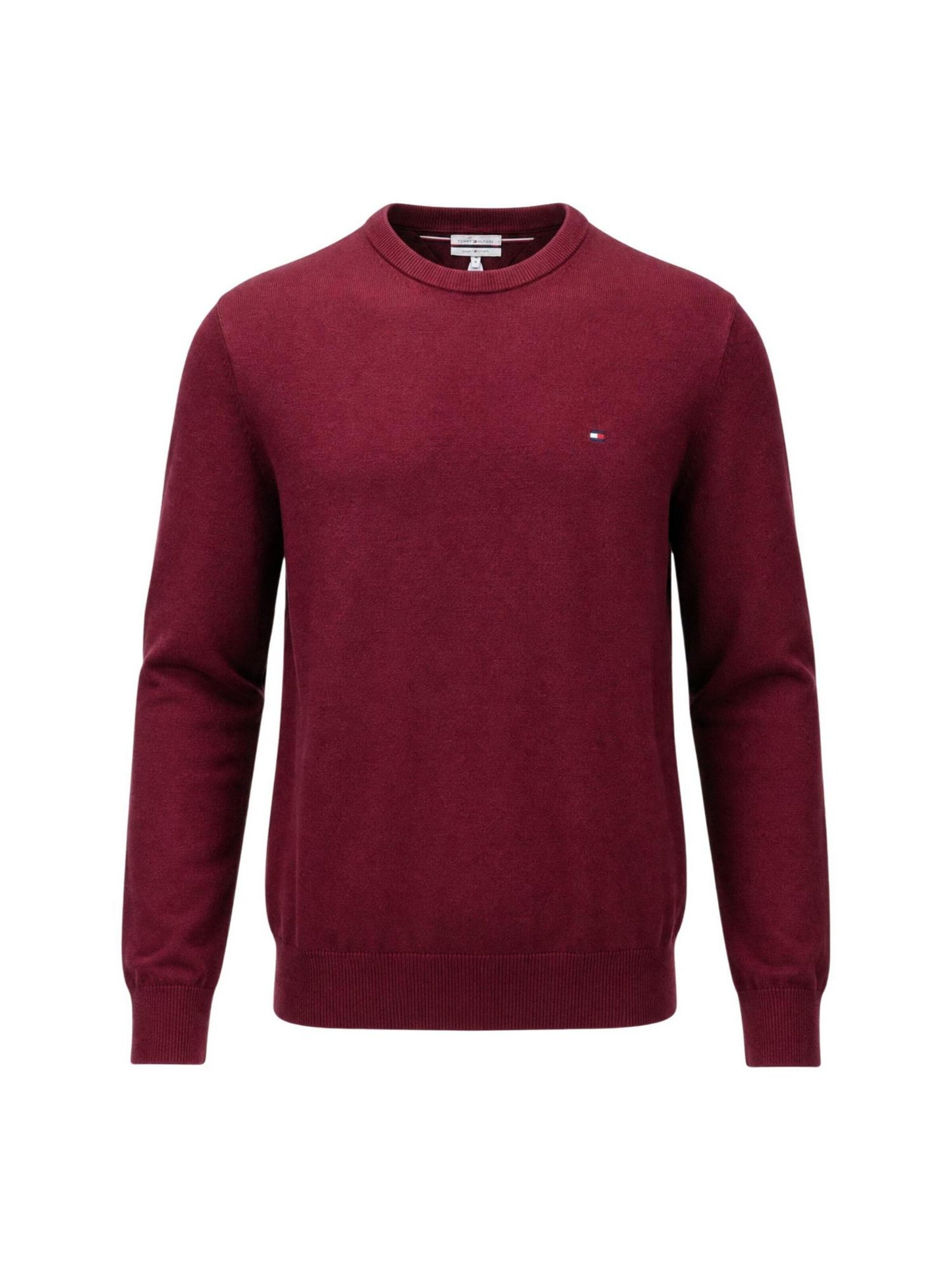 TOMMY HILFIGER Tricot 'PIMA ORG CTN CASHMERE MW0MW28046' in Rood: voorkant