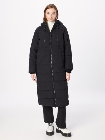 QS Winter Coat in Black: front