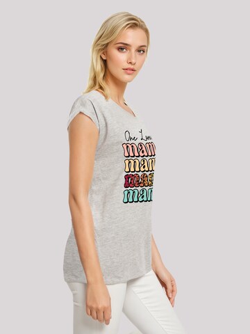 T-shirt 'Mothers Day Mama Typography Leopard Print Pastel' F4NT4STIC en gris