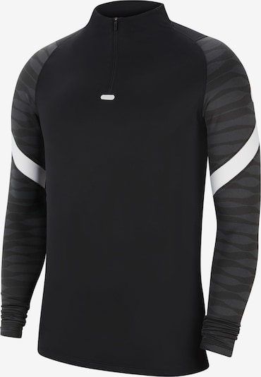 NIKE Functioneel shirt 'Strike' in de kleur Grijs / Zwart / Wit, Productweergave