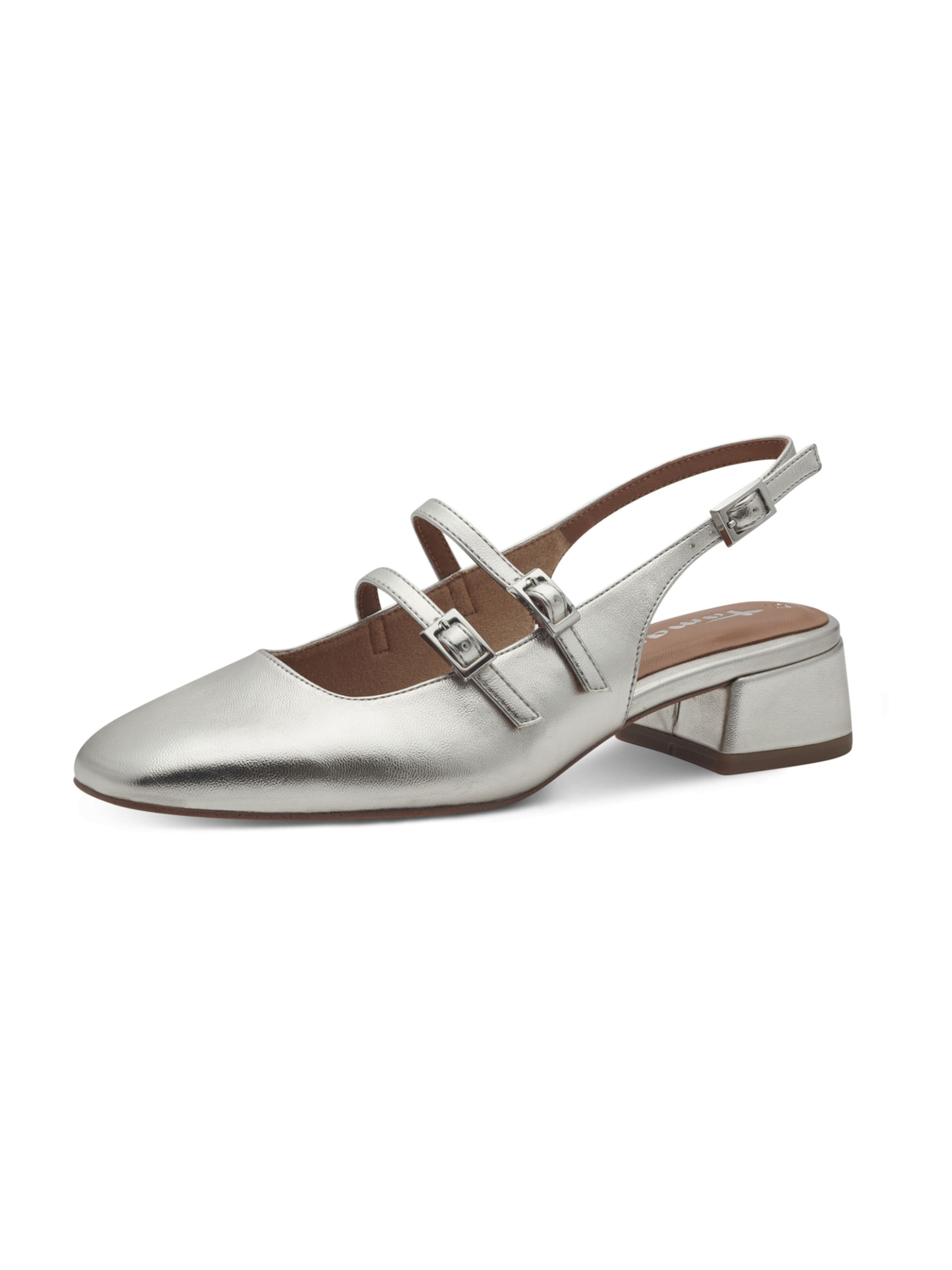 Tamaris Slingback pumps in Silver: front
