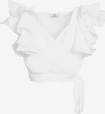 Influencer Top 'Wrap-up' in White: front