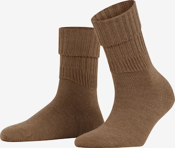 FALKE Socken 'Striggings Rib' in Braun: Vorderseite