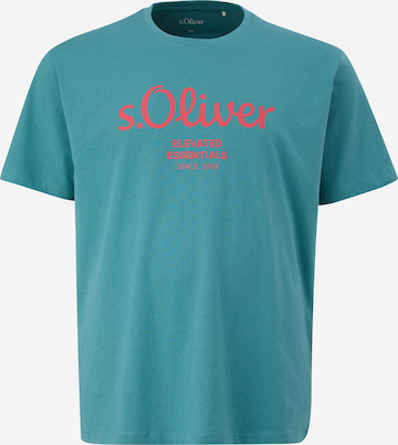 s.Oliver Men Big Sizes Shirt in Blue: front