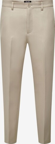 Pantalon à plis Only & Sons en beige : devant