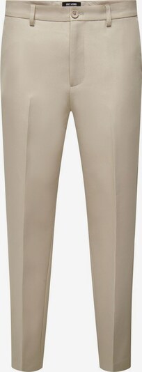 Only & Sons Pantalon à plis en beige, Vue avec produit