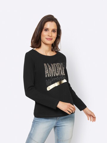 Tricou de la heine pe negru: față