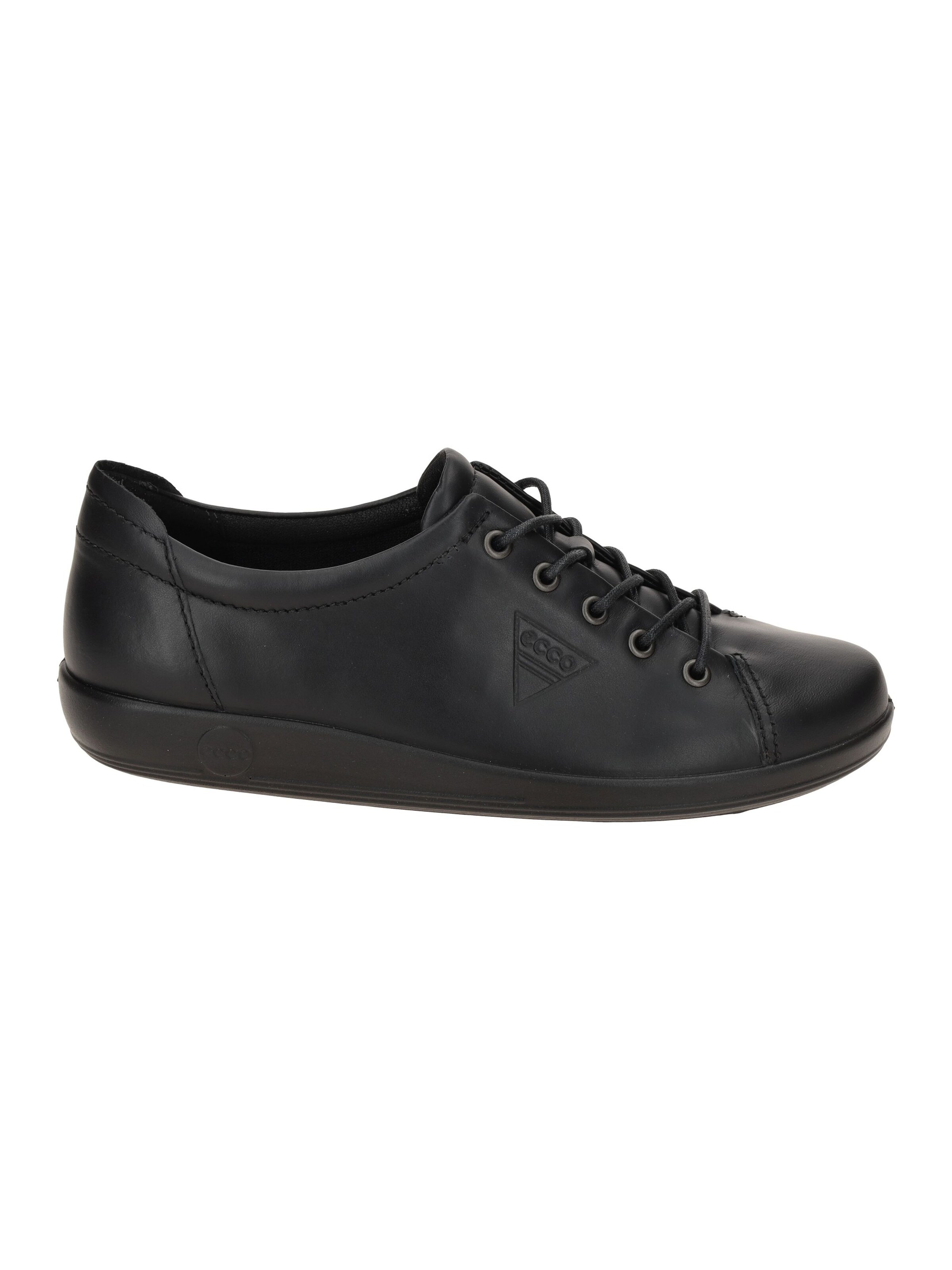 ECCO Schnürschuh 'Ecco Soft 2 Schuhe schwarz uni Schnürer 206503'‌‌‌‌‌‌‌‌‌ in Schwarz
