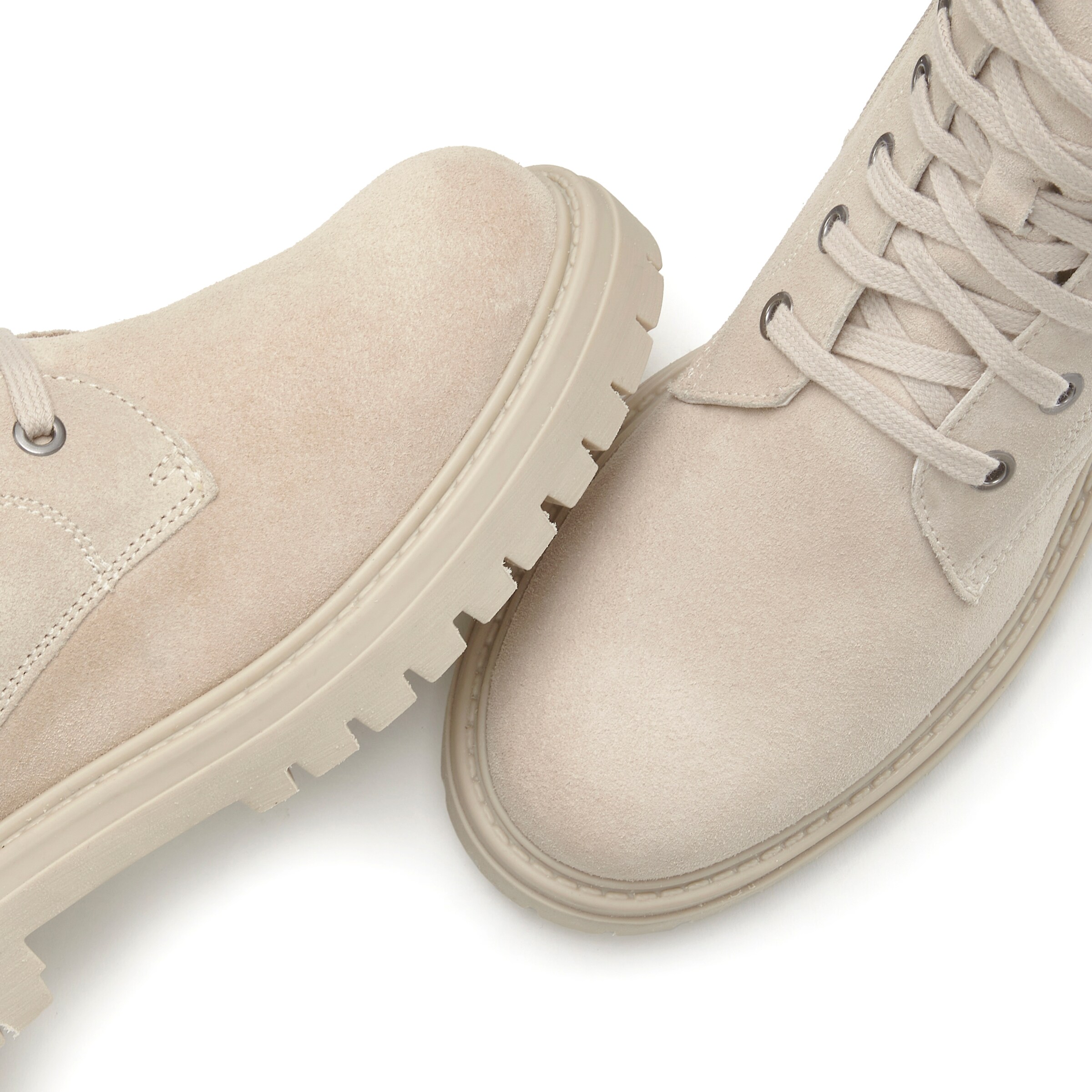 Elbsand Šněrovací kozačky – béžová