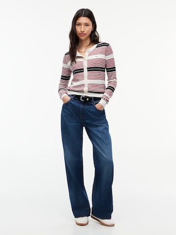 Tommy Jeans Strickjacke 'ESSENTIAL' in Rot