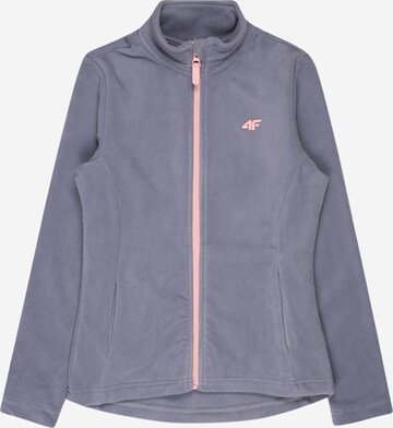 4F Athletic Fleece Jacket in Blue: front