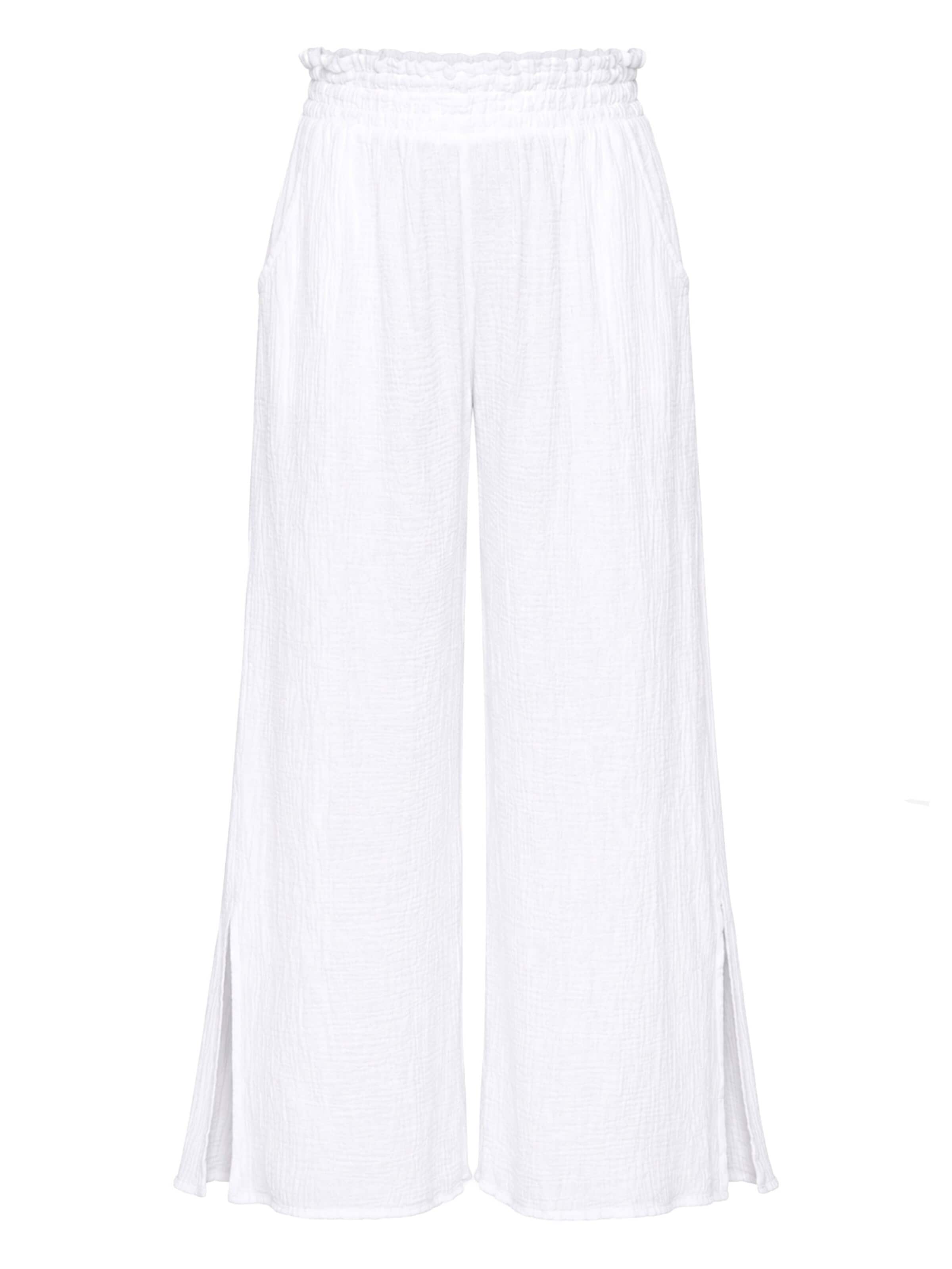 SASSYCLASSY Loosefit Byxa i vit: framsida