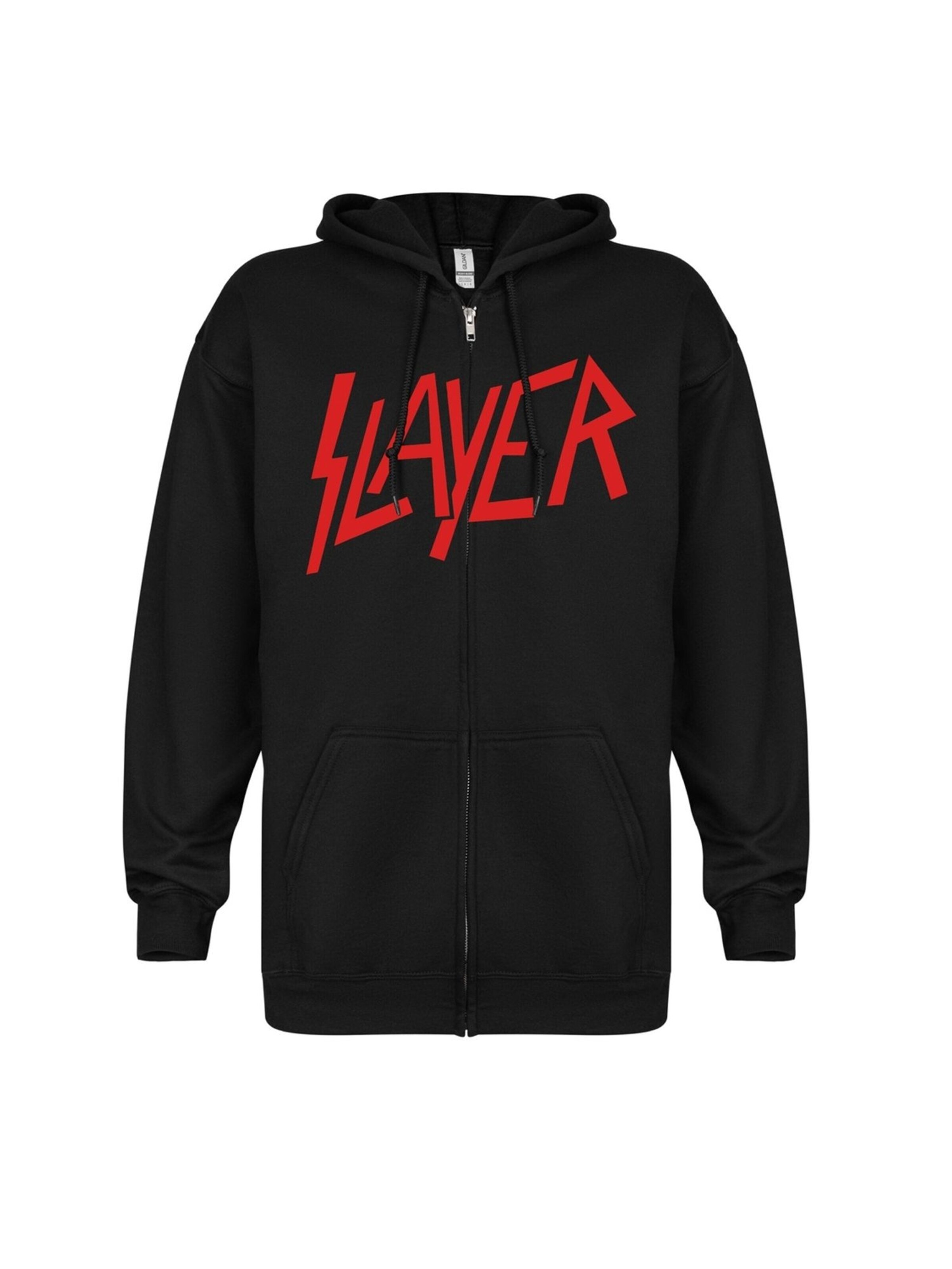 Slayer Bluzka sportowa 'Slayer Reign in Blood Logo Zip-up Kapuzenpullover' w kolorze czarny: przód
