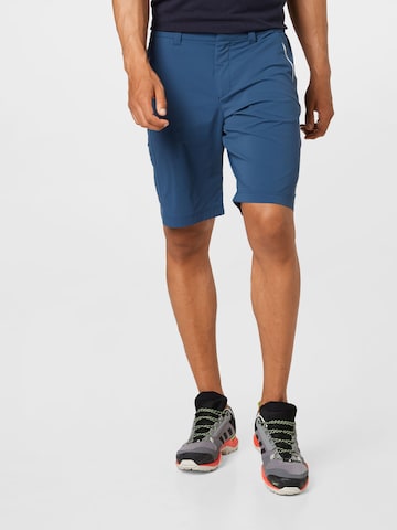 JACK WOLFSKIN Regular Outdoorhose 'OVERLAND' in Blau: predná strana