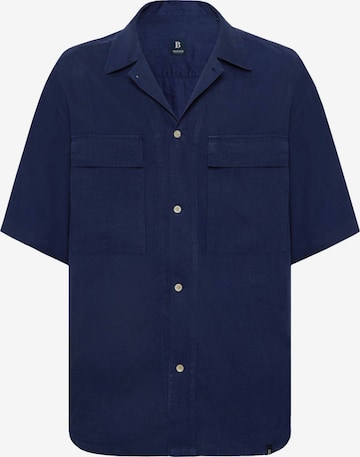 Chemise 'Camp' Boggi Milano en bleu : devant