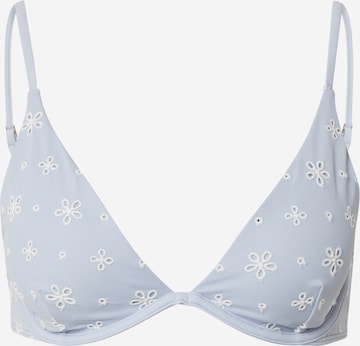 HOLLISTER Bikiinitopp, värv sinine: eest vaates