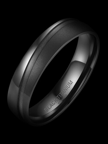 MARRYA Ring 'MARRYA Ehering BT-08 aus Black Titanium' in Grey