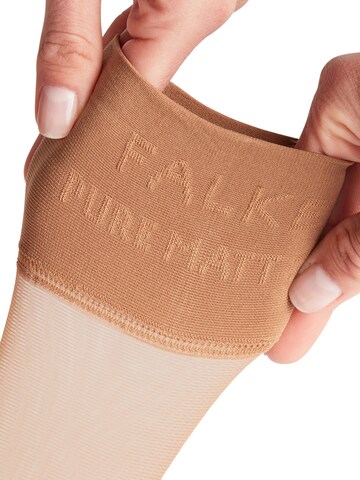 FALKE Knee High Socks 'Pure Matt' in Yellow