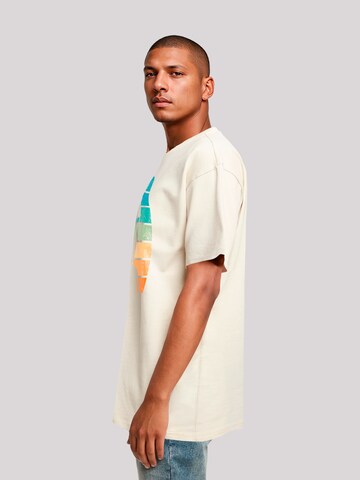 T-Shirt 'Alien Piece Sonnenuntergang' F4NT4STIC en beige