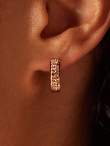 Boucles d'oreilles Lucardi en rose : devant