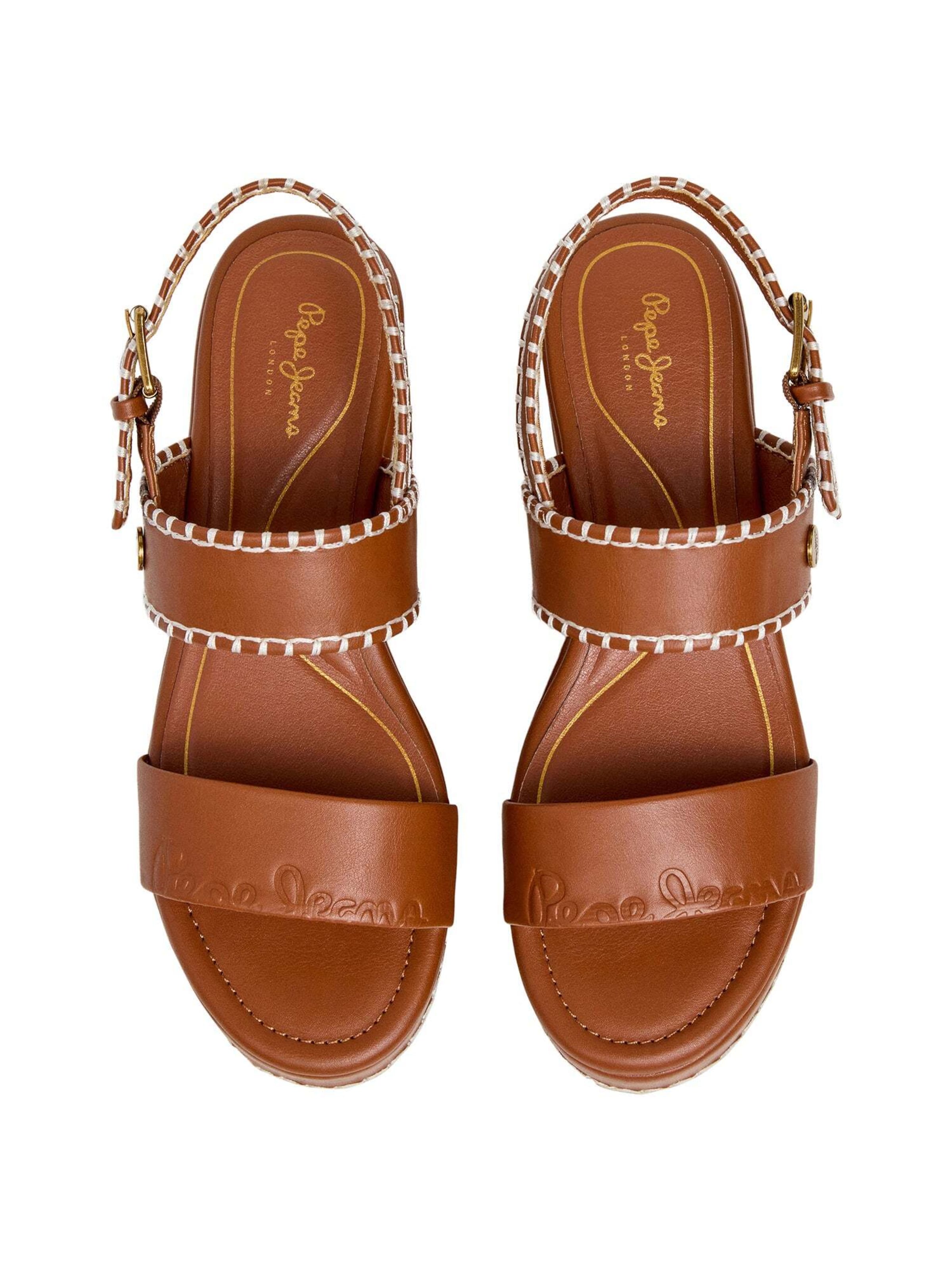 Pepe Jeans Sandale 'BILLIE LOG' in Braun