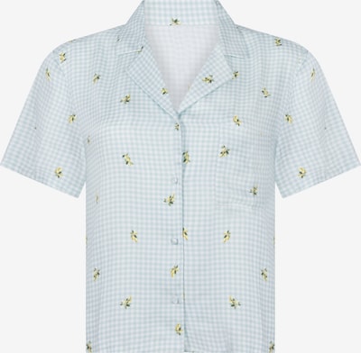 Hunkemöller Pyjamapaita värissä keltainen / ruohonvihreä / vaaleanvihreä / luonnonvalkoinen, Tuotenäkymä