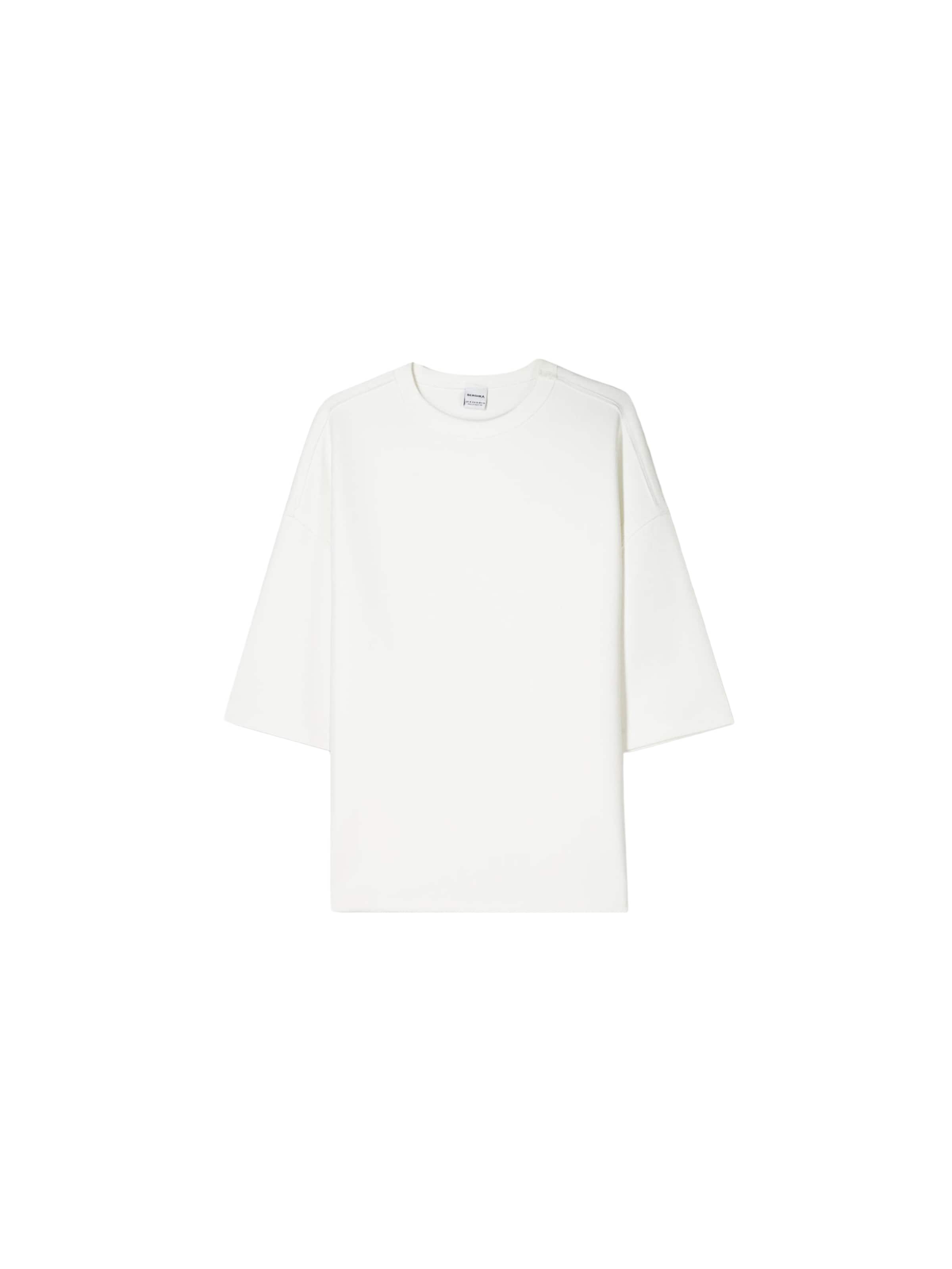 Bershka Koszulka w kolorze biały: przód