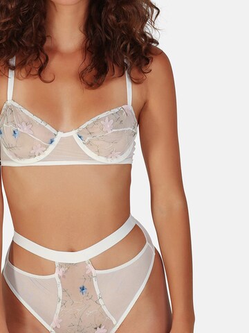 OW Collection Thong 'FLORA' in White