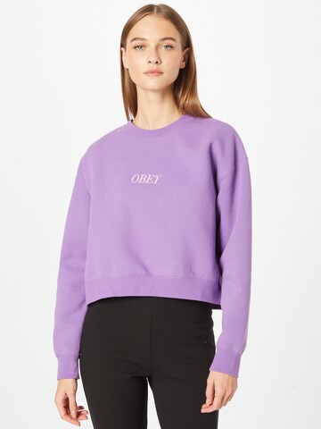 Obey Sweatshirt in Lila: predná strana