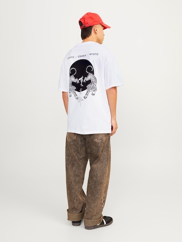 T-Shirt 'JJRandom' JACK & JONES en blanc